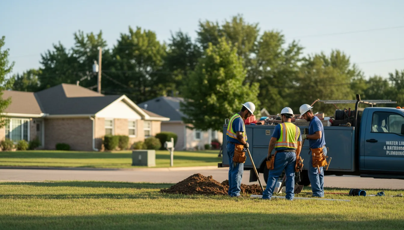Residential water line and bathroom plumbing service in Oakes, ND